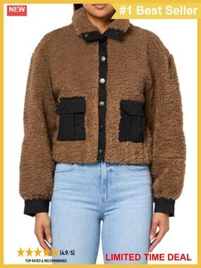 Faux Shearling Cocoon Jacket Long Sleeve Zip-Up Casual